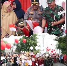 Ribuan Peserta Meriahkan Karnaval Budaya HUT ke-80 RI di Siak, Kapolres Turut Hadir