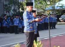 Sekda Bengkalis dr Ersan Saputra Pimpin Upacara Peringatan HUT RI Ke-80