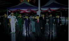 Sambut HUT RI ke 80, Pemkab dan Forkopimda Bengkalis Apel Renungan Suci di Makam Pahlawan