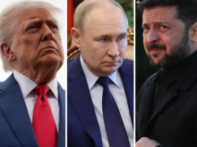 Presiden AS Donald Trump, Presiden Rusia Vladimir Putin, dan Presiden Ukraina Volodymyr Zelensky /Reuters