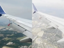 Sayap pesawat Boeing 737 Delta terlepas dan menggantung beberapa menit sebelum mendarat /net