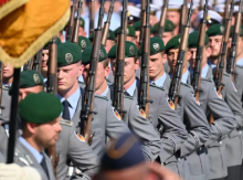 Tentara Jerman dalam sebuah upacara di Berlin /AFP