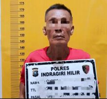 Terduga pelaku pembakaran lahan yang diamankan Polsek Tempuling