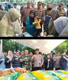 Pasar Murah Bulog di Tualang Diserbu Ribuan Warga, Polres Siak Pastikan Aman dan Tertib