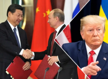 Xi Jinping dan Vladimir Putin, serta Presiden AS Donald Trump /net