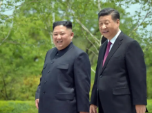 Presiden Tiongkok XI Jinping dan Perdana Menteri Korea Utara Kim Jong Un/ KCNA