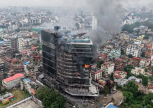 Visualisasi aksi protes di Nepal /AFP