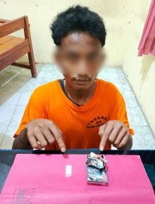 Polsek Lubuk Dalam Ringkus Kurir Shabu di Perkebunan Sawit