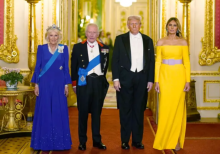 Raja Charles, Presiden AS Donald Trump, Ratu Camilla dan Ibu Negara Melania Trump /Reuters