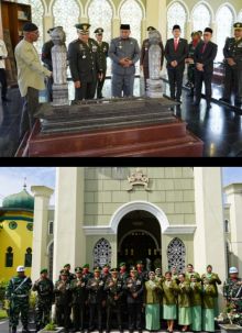 HUT TNI ke-80, Kodim 0322/Siak Gelar Ziarah dan Tabur Bunga di Makam Sultan Syarif Kasim II