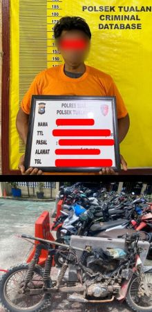 Pelarian Berakhir di Lubuk Dalam, Polsek Tualang Ringkus Pelaku Curanmor Bersama Motor Yamaha Jupiter
