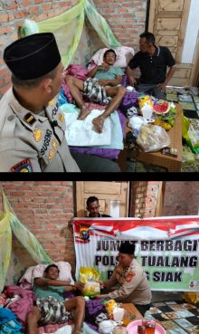 Kedua Kaki Melepuh Tersengat Listrik, Warga Maredan Barat Dapat Bantuan dari Polsek Tualang