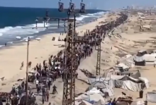 Ribuan warga Palestina yang mengungsi mulai kembali ke Kota Gaza pada hari Jumat setelah gencatan senjata diberlakukan/ tangkapan layar dari video di X