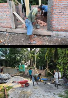 Demi Lingkungan Sehat, Satgas TMMD Kodim 0322/Siak Kebut Pembangunan MCK di Hari ke-7