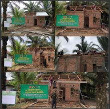 Satgas TMMD ke-126 Kodim 0322/Siak Genjot Pengerjaan RTLH dan MCK di Hari ke-10