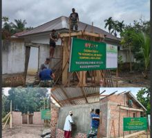 Hari ke-11 TMMD ke-126 Kodim 0322/Siak: TNI dan Warga Bahu Membahu Tuntaskan RTLH dan MCK di Sungai Mandau