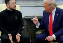 Presiden AS Donald Trump dan Presiden Ukraina Volodymyr Zelensky/ AFP