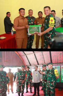 Tim Wasev TNI Tinjau Pelaksanaan TMMD ke-126 Kodim 0322/Siak di Kecamatan Sungai Mandau