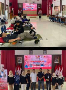 Peduli Sesama, Polres Siak Gelar Donor Darah Serentak Peringati HUT Humas Polri ke-74: 22 Kantong Darah Disumbangkan ke PMI