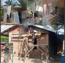 RTLH Kodim 0322/Siak Capai Progres Gemilang: TNI dan Warga Wujudkan Hunian Layak di Dua Titik