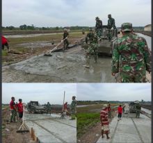 Satgas TMMD Kodim 0322/Siak Kebut Semenisasi Jalan di Muara Kelantan, Wujudkan Akses Lancar dan Ekonomi Tumbuh