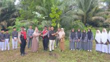 Polres Siak Dukung Program Kapolda Riau, Kasat Samapta Tanam Pohon di Ponpes Nur Hidayah Dayun