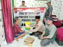 Jumat Berkah Polsek Tualang, Sembako untuk Mri Pani yang Telah 7 Tahun Derita Struk