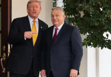 Presiden AS Donald Trump bersama Perdana Menteri Hongaria Viktor Orbán di Gedung Putih pada hari Jumat/ X