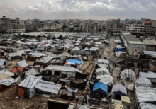  kamp pengungsian di Kota Gaza pada 14 November 2025/ AFP