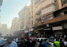 Serangan Israel di Beirut/ AFP