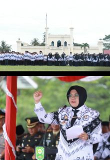 HUT PGRI ke-80, Puluhan Guru Siak Diapresiasi Pemkab: Bupati Afni Sampaikan Pesan Mengharukan