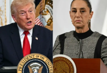 Presiden AS Donald Trump dan Presiden Meksiko Claudia Sheinbaum/ AFP