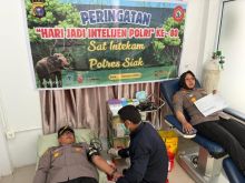 Sat Intelkam Polres Siak Gelar Donor Darah Peringati HUT Intelijen Polri ke-80