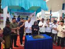 Peresmian SPBU DODO Mini di Kampung Kuala Gasib, Kapolsek Koto Gasib Hadiri Acara Bersama Bupati Siak