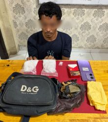 Bandar Shabu Asal Medan Dibekuk di Kandis, Polres Siak Sita 201,80 Gram